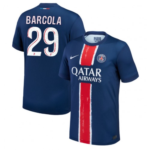 Dres Paris Saint-Germain Bradley Barcola #29 Domáci 2024-25 Krátky Rukáv